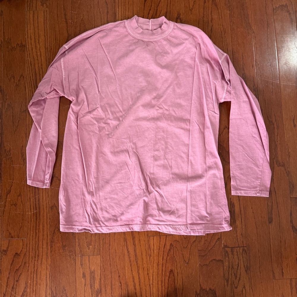 Free People We the Free Pink Long Sleeve Shirt